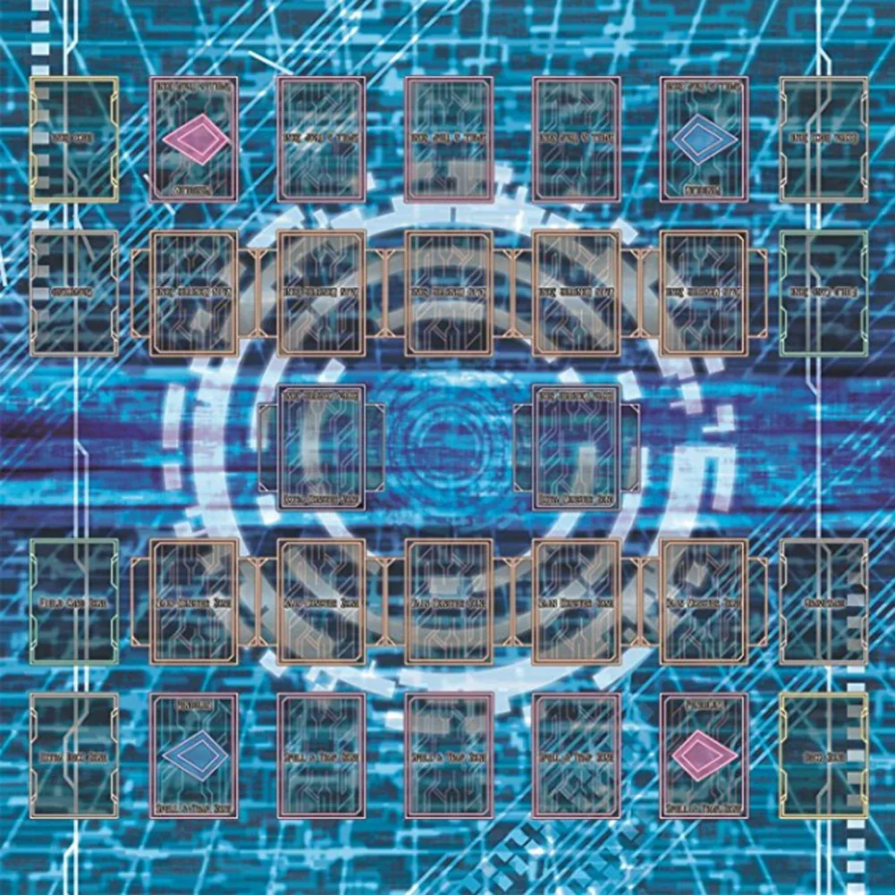 Резиновый игровой коврик 60x60 см Галактический стиль для соревнований Yu-gi-oh