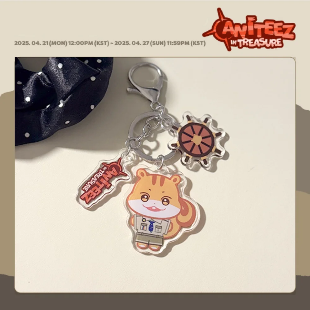 Фото Kpop ATEEZ Aniteez Intreasure Альбом Брелок с персонажем мультфильма Hongjoong Yeosang Seonghwa San Mingi Брелок для ключей Сумка Аксессуары №1