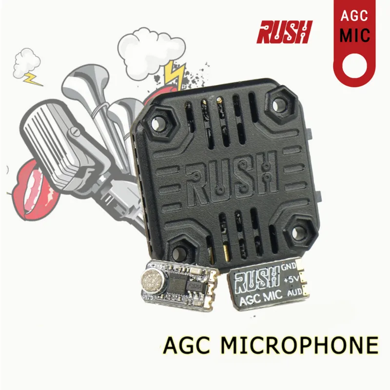 Микрофон 0,3g RUSH AGC, микрофон 5 в постоянного тока для резервуара RUSH Mini VTX, видеопередатчик RC FPV, гоночный Фристайл, запчасти «сделай сам»