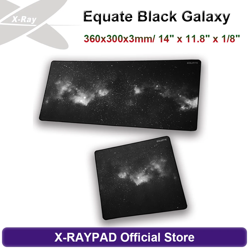 

Игровой коврик для мыши x-raypad, 360x300x3 мм, большой размер/14x11,8X1/8 дюйма, черный Galaxy
