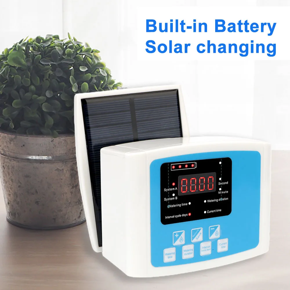 Intelligent Drip Irrigation Water Pump Solar/USB Charging Automatic Watering Device for Garden Potted Plant Timer System |