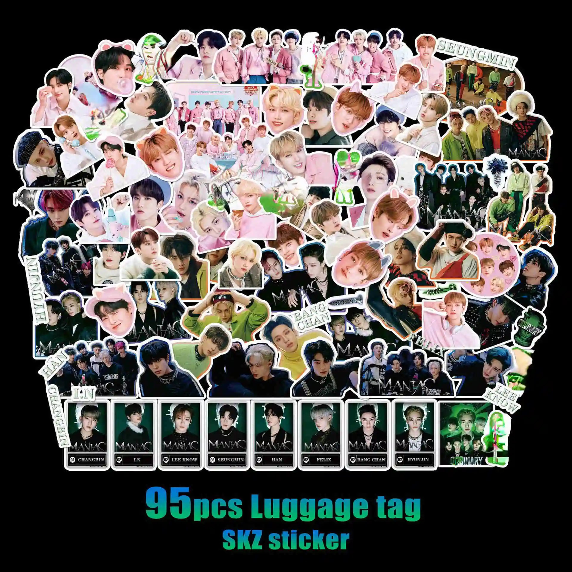 

95pcs/set Kpop Stray Kids MAXIDENT Stickers Straykids Photo Album Stickers NOEASY GO LIVE ODDINARY