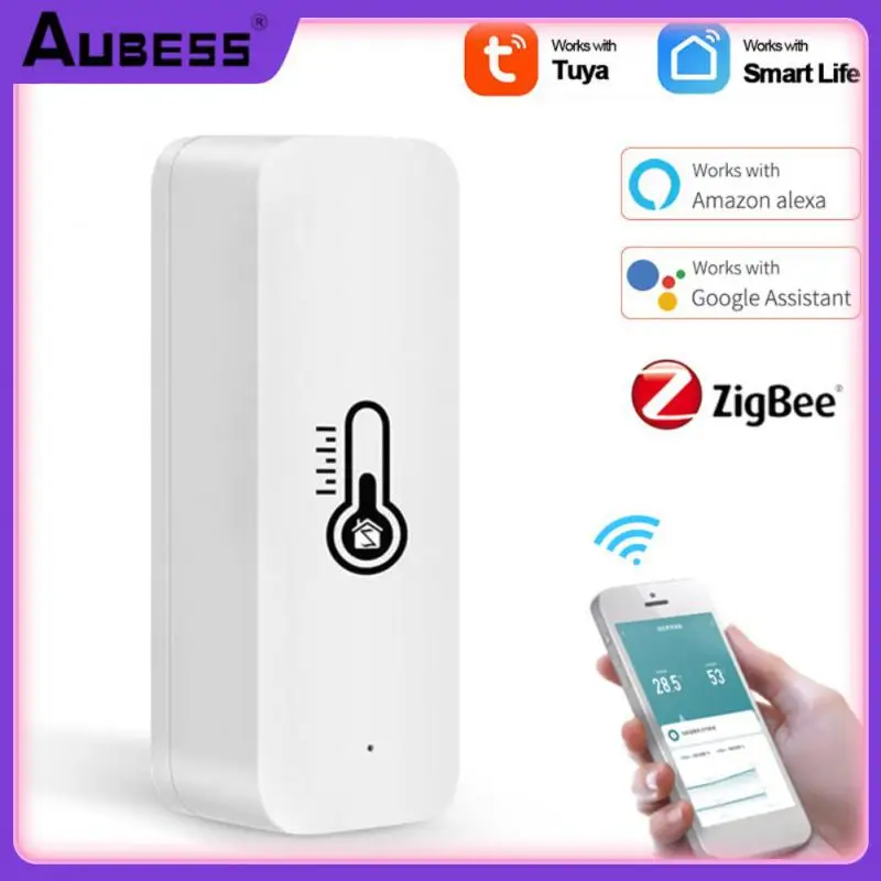 

Mini Real-time Detecter Battery Powered Zigbee Temperature Sensor App Control Smart Life Tuya App Humidity Sensor Hygrometer