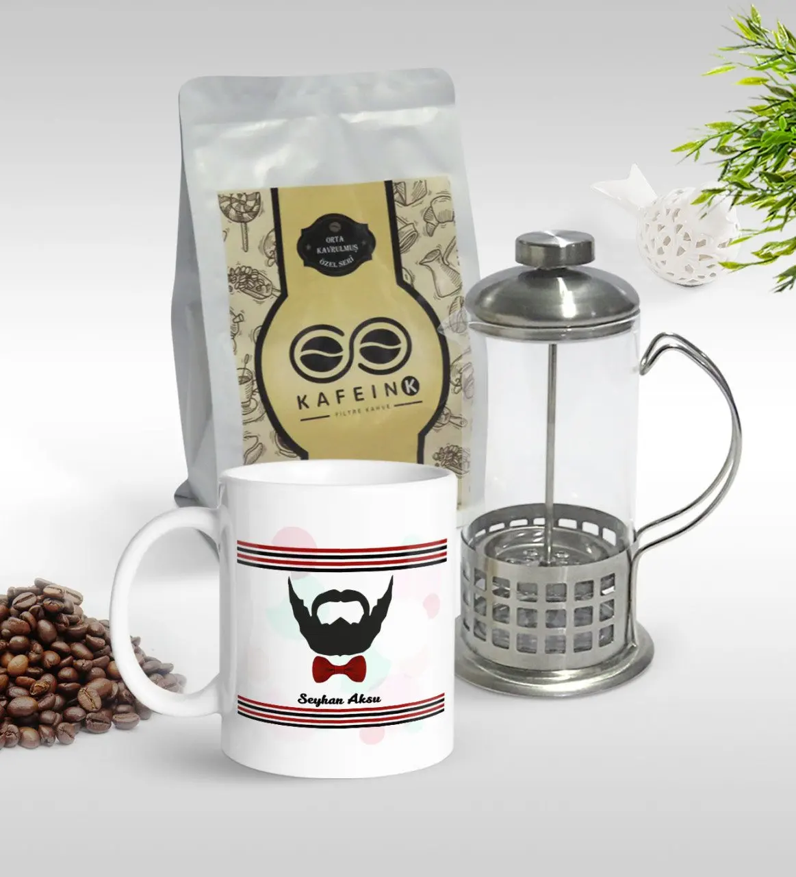 

При индивидуальном заказе красивый папа дизайн кружка & Французский Пресс & 250gr фильтр Кофе подарок Seti-3