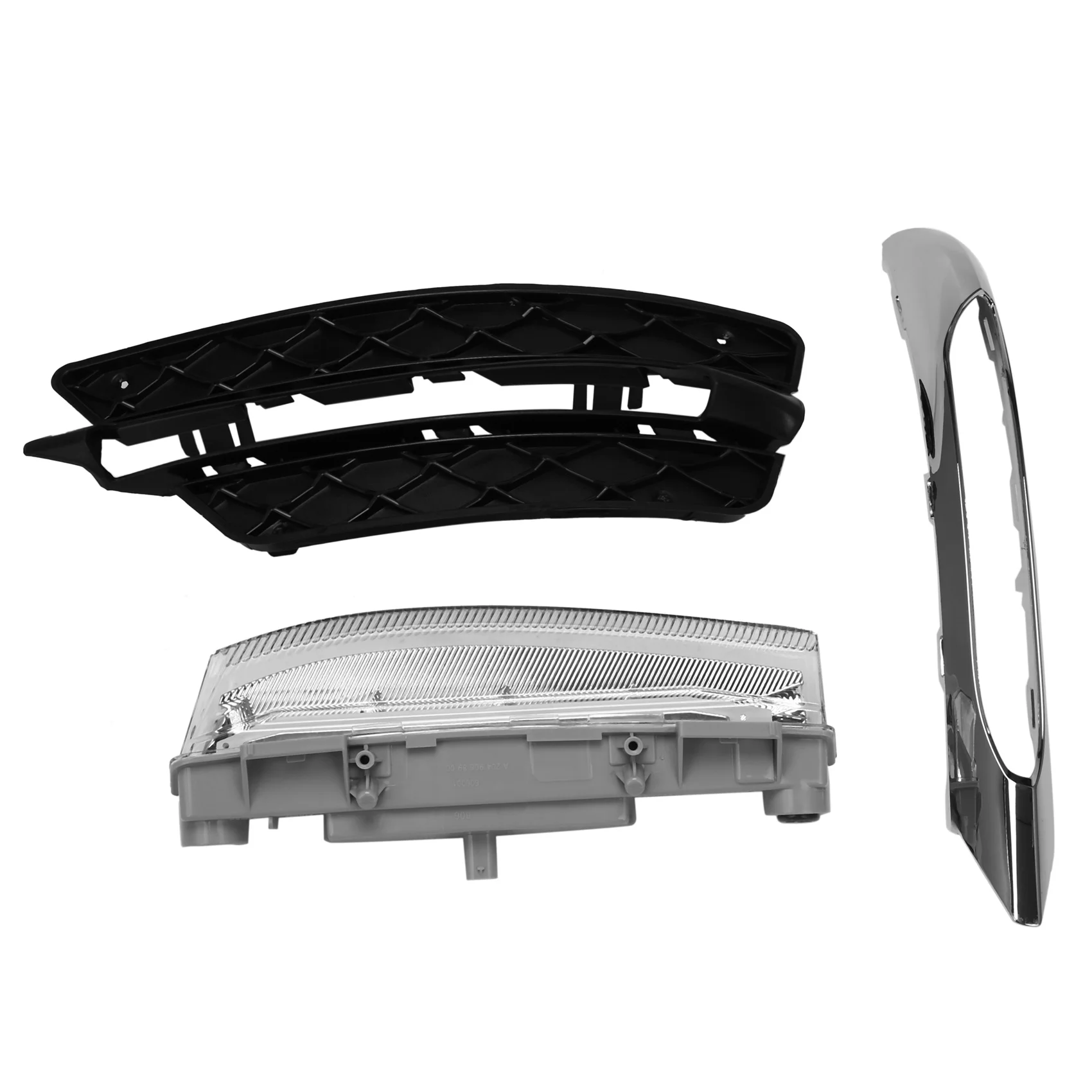 

DRL Front Bumper Grill Molding LED Fog Light Daytime Running Light Fog Lamp for Mercedes for Benz W204 C-Class 2012-14 Left