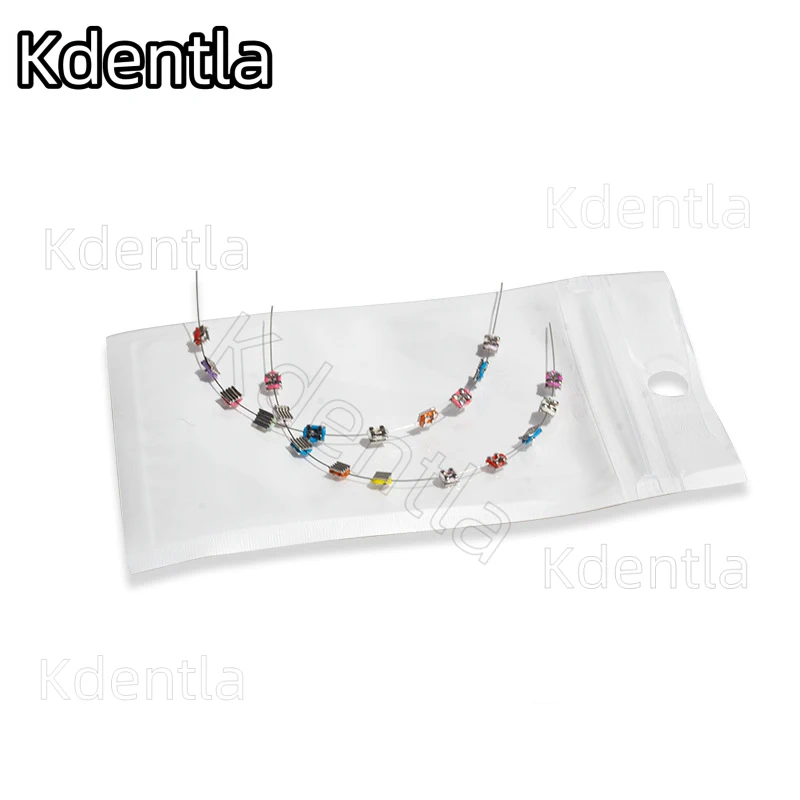 5 пар временных украшений для зубов с металлическими проводами красочные