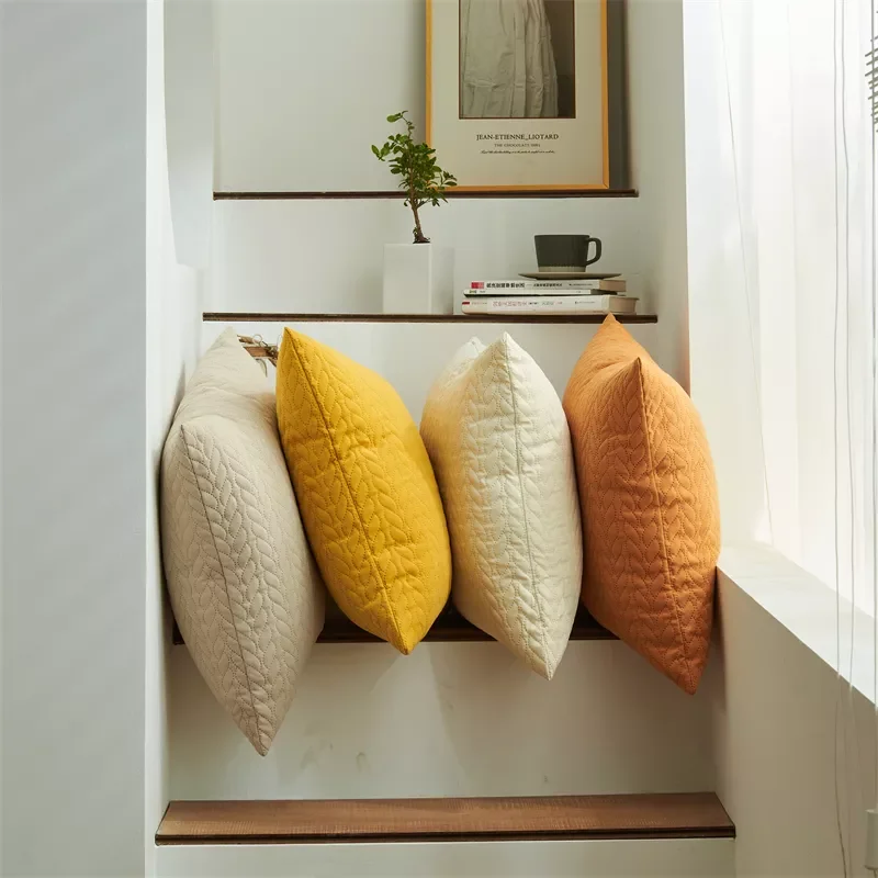 

Cushion Cover Leaf Pillow Cover Nordic Decorative Pillows for Sofa Living Room Home Decor 18x18inch Pillowcase