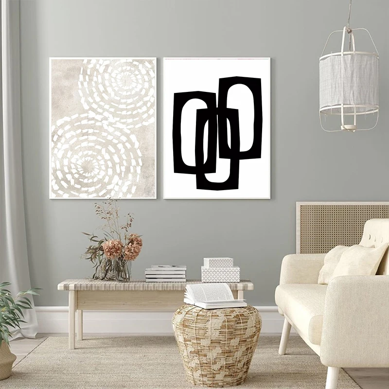 Современная Абстрактная линия Геометрическая настенная Картина на холсте