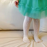summer lace baby girl tights elastic pantyhose baby leggings sock baby girl clothes white color hollow out children tights socks