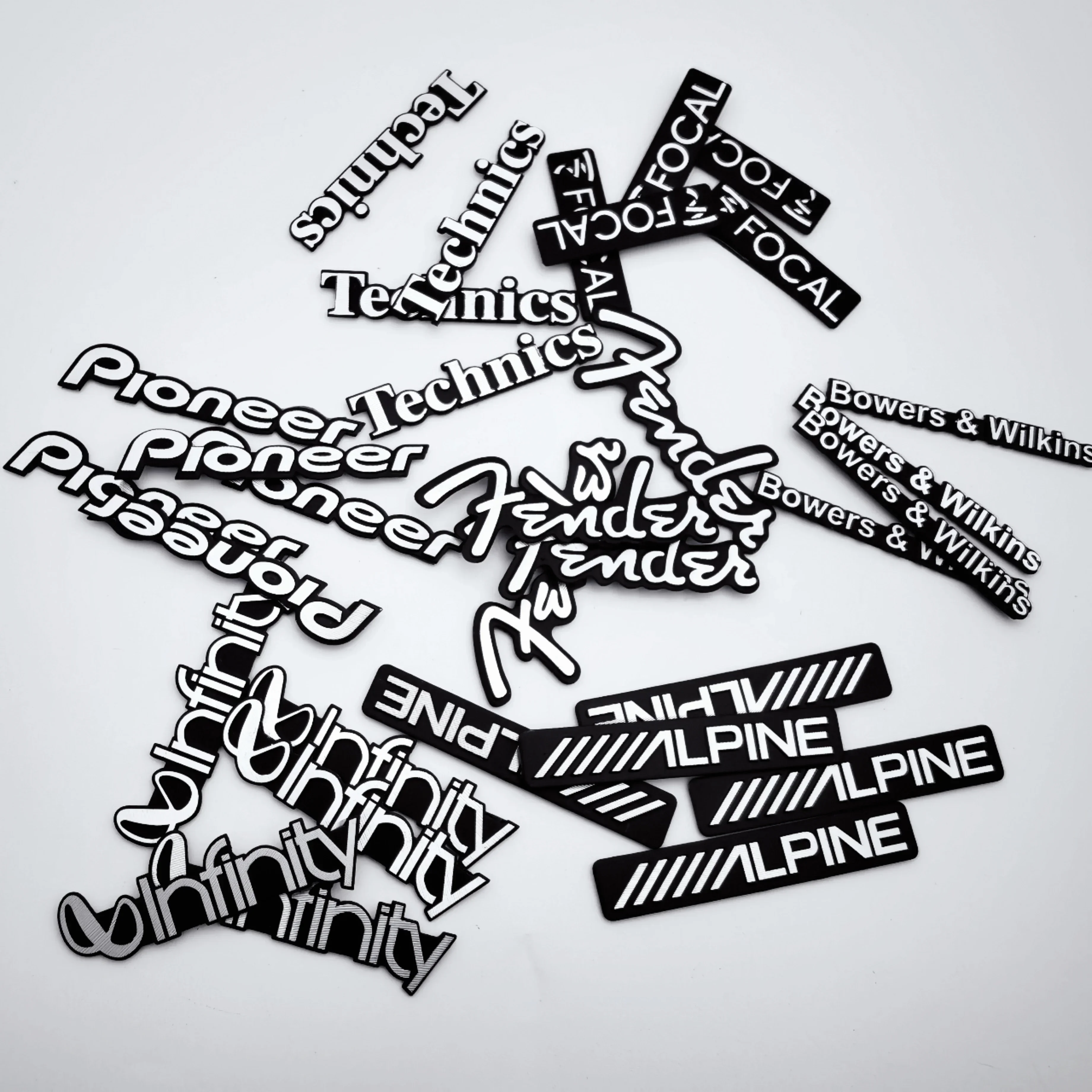 5 шт. 20 металлические алюминиевые сплавы эмблемы для автомобильных динамиков