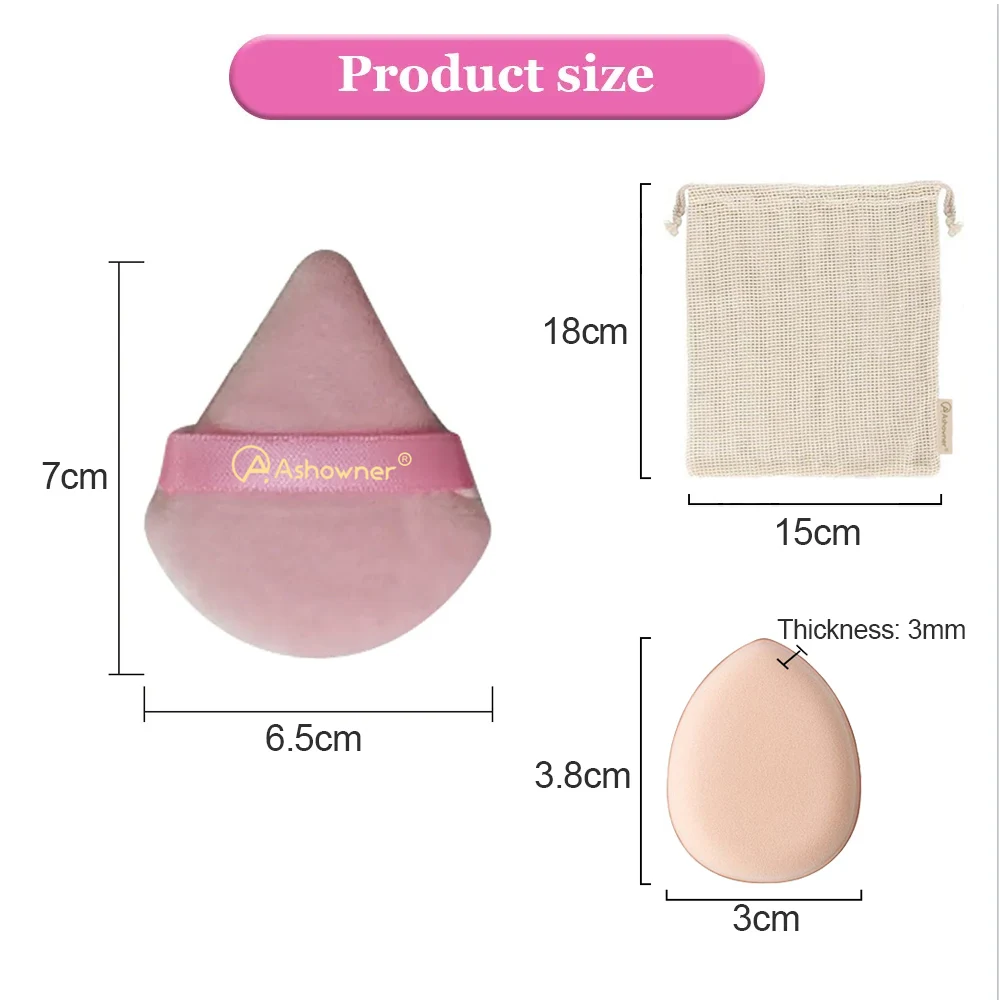 Треугольный спонж для пудры мини-спонж макияжа лица хлопковый моющийся