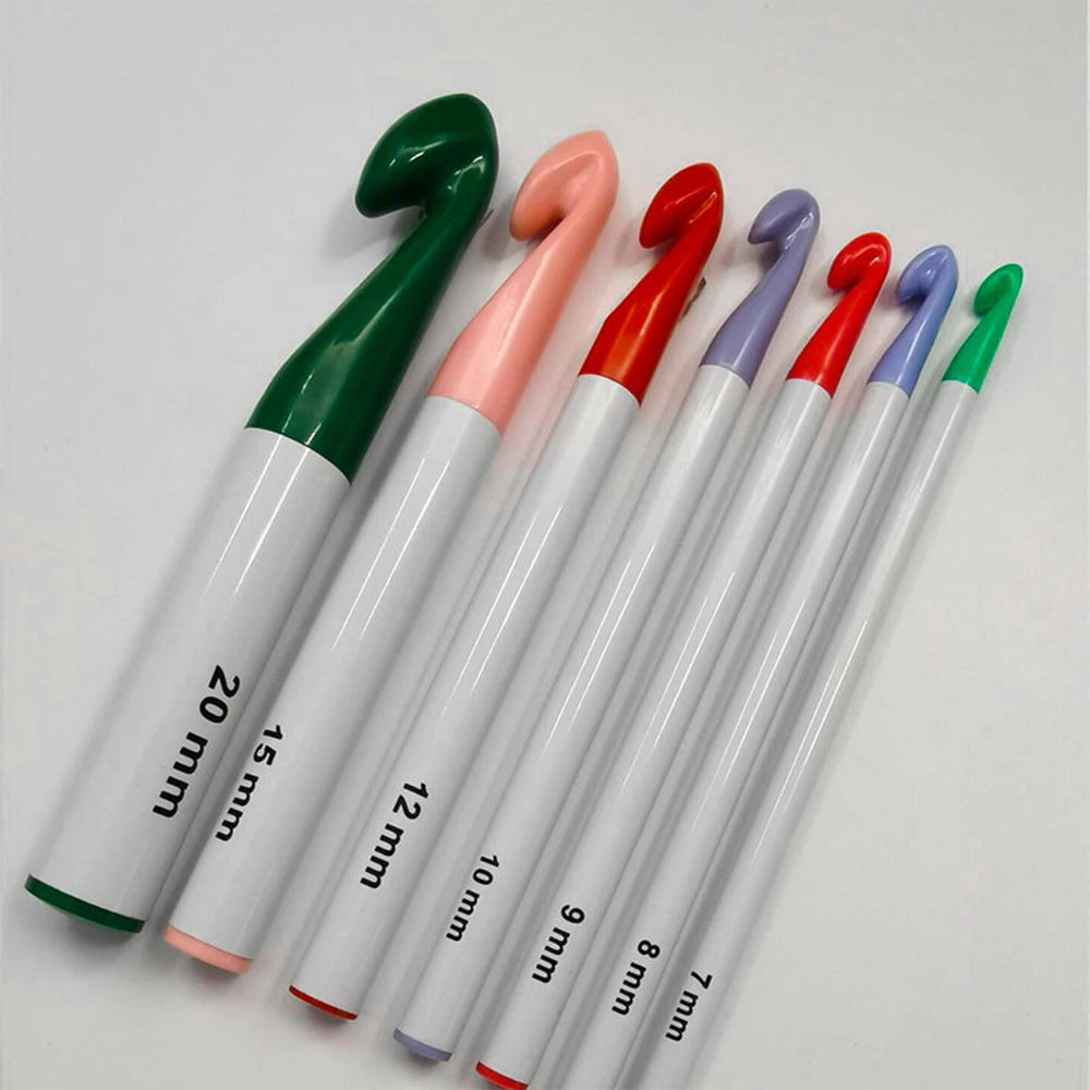 

7 шт., пластиковые крючки для вязания, диаметр 7-20 мм