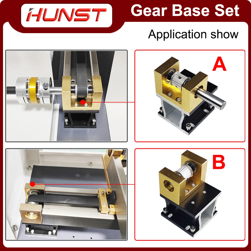 HUNST Machine Parts Gear Base Set For Co2 Laser Engraving And Cutting Machine enlarge