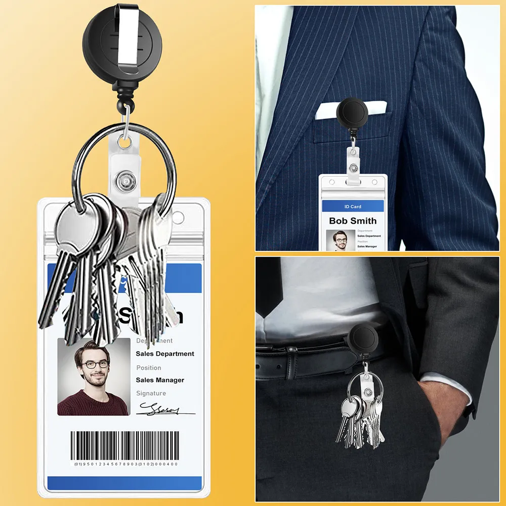 Bestom оптовая продажа 50 шт. 32 мм круглая Выдвижная медсестра Id бейдж катушка с