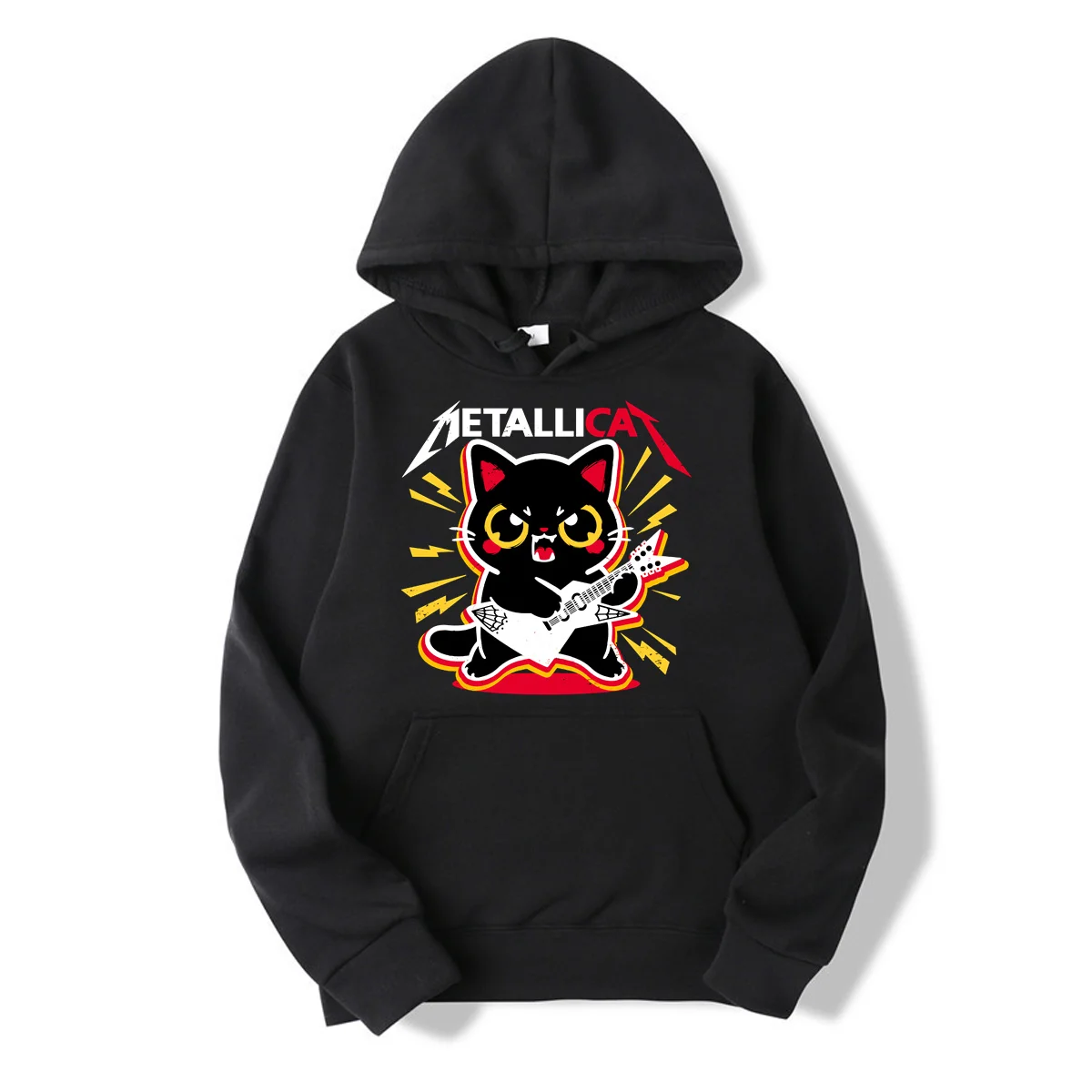 

Dropshipping Oversized Essential Men Women Metallicat Funny Cat Rock 90s Classic Hoodies Graphic Sweatshirts Ladies Unisex M-5XL