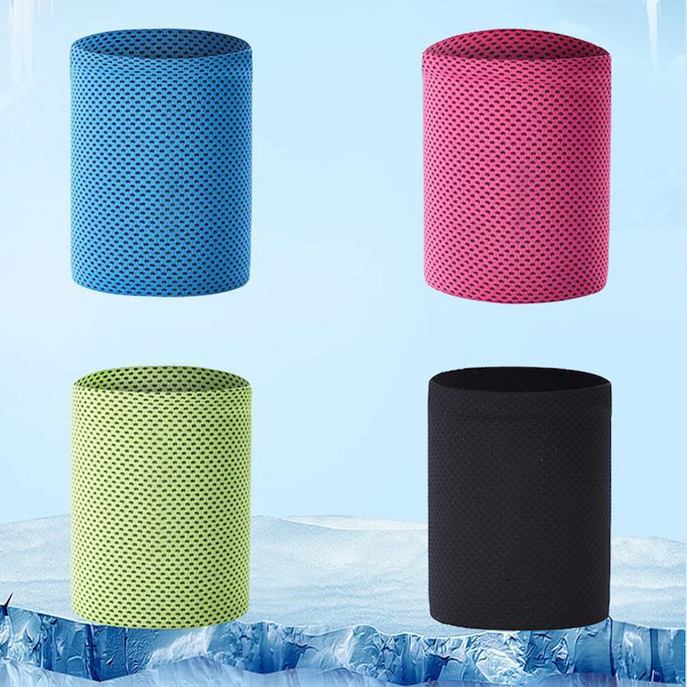

1pc Wrist Sweatband UV Protection Wristband Quick Drying Tennis Sport Cooling Wristband Wrist Brace Support Band