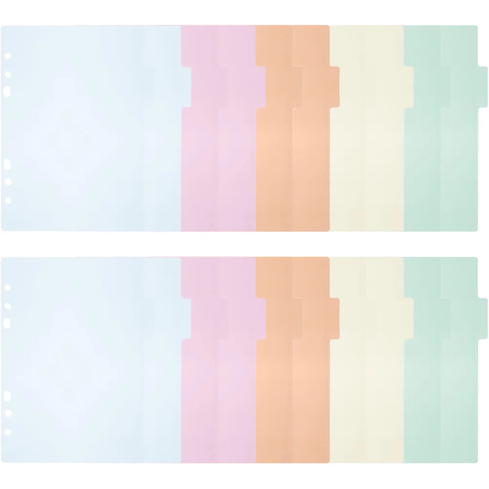 

20 Pcs Partition Board Notebook Tab Page Binder Plastic Dividers Office Supplies Tabs Korean stationery products