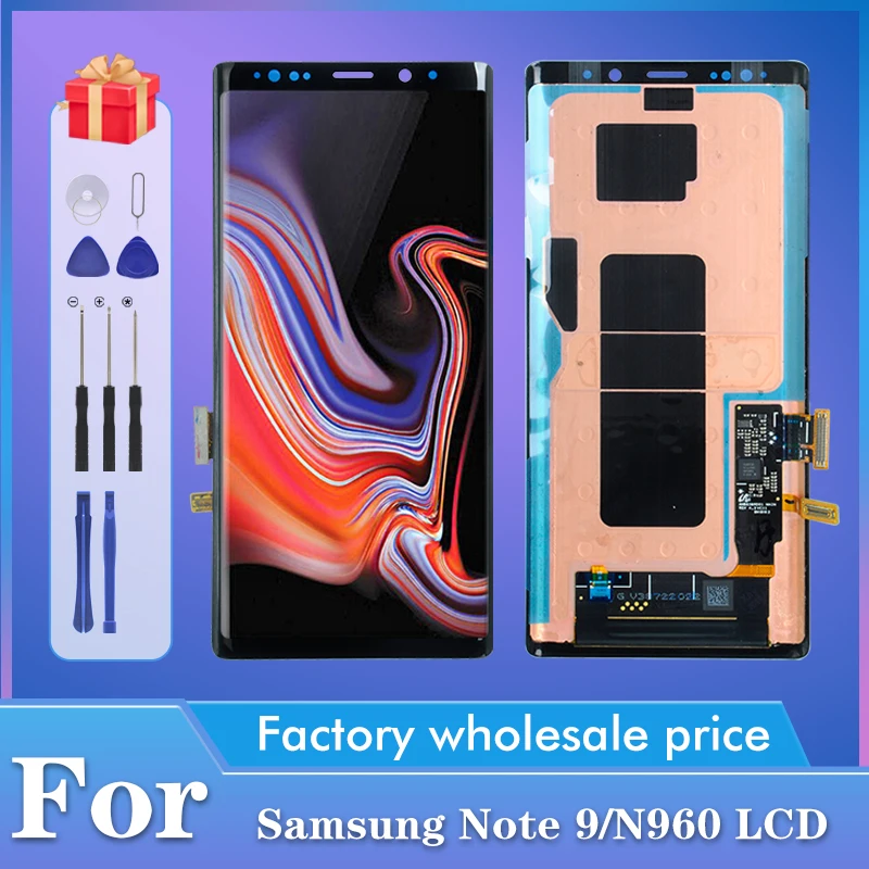 

1Pcs 6.4 Inch For Samsung Galaxy Note 9 Lcd N960 Display Touch Screen Digitizer Assembly N960F N9600 N960U N960N With Tools