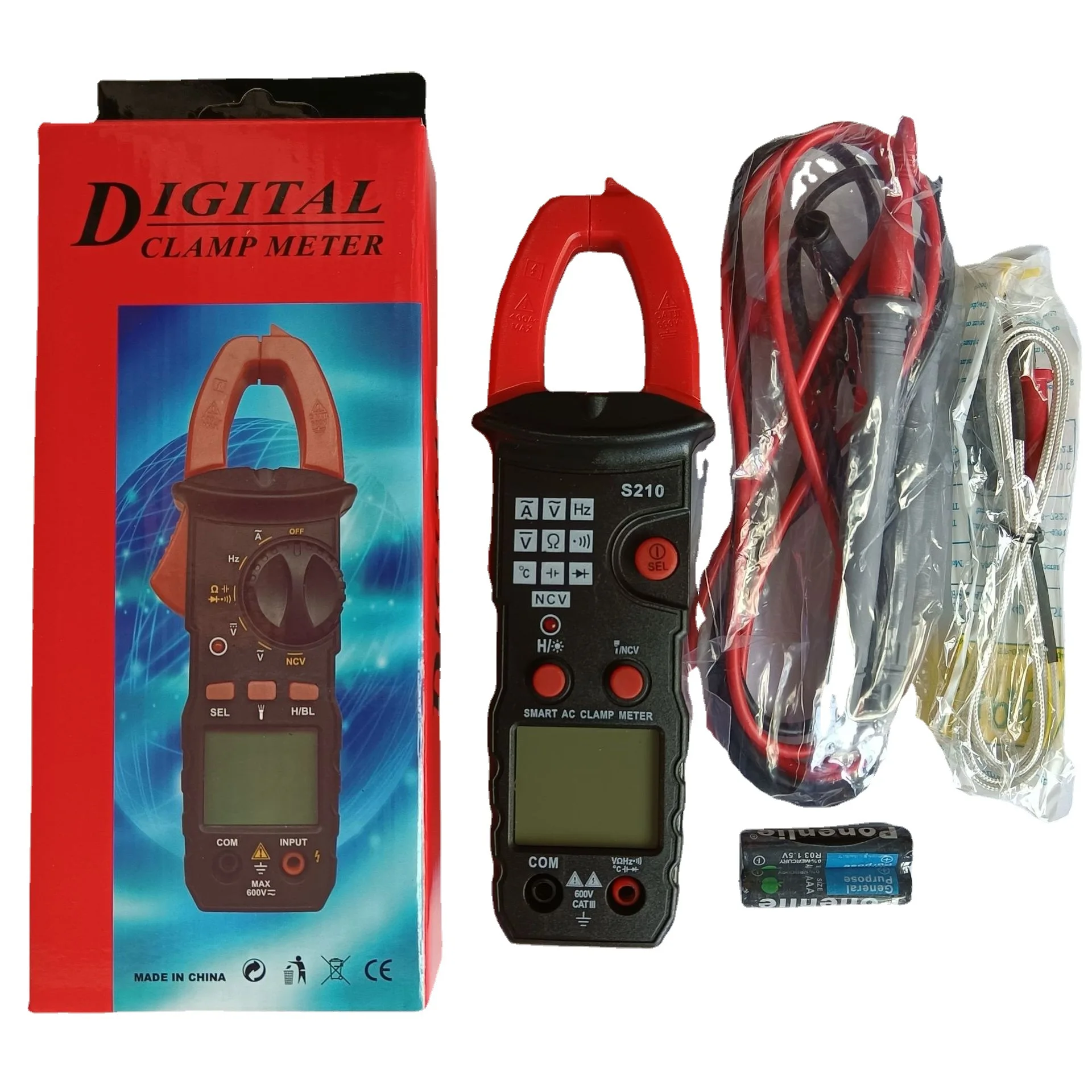 

Digital intelligent clamp type multimeter S210 3 5/6 automatic range clamp type multimeter multi meter