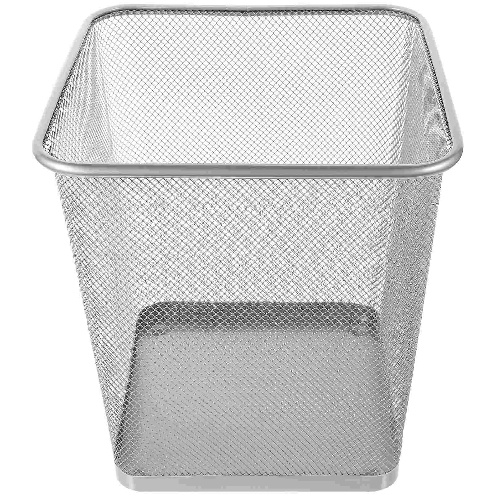

Basket Bin Can Trash Garbage Metal Mesh Dustbin Wastebasket Office Recycling Bathroom Laundry Storage Waste Paper Wastepaper