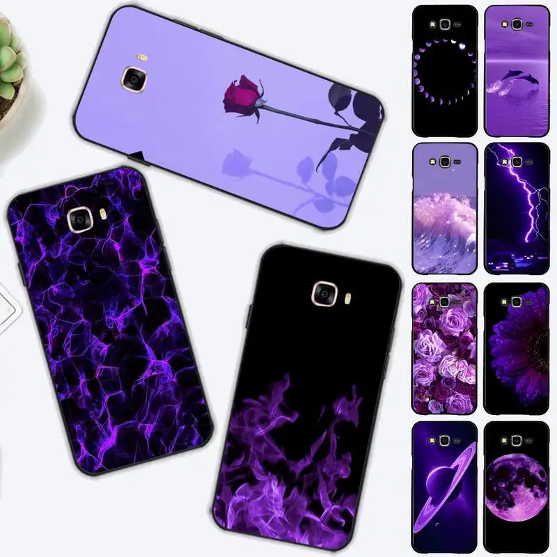 

Purple Aesthetic Phone Case for Samsung J 2 3 4 5 6 7 8 prime plus 2018 2017 2016 core