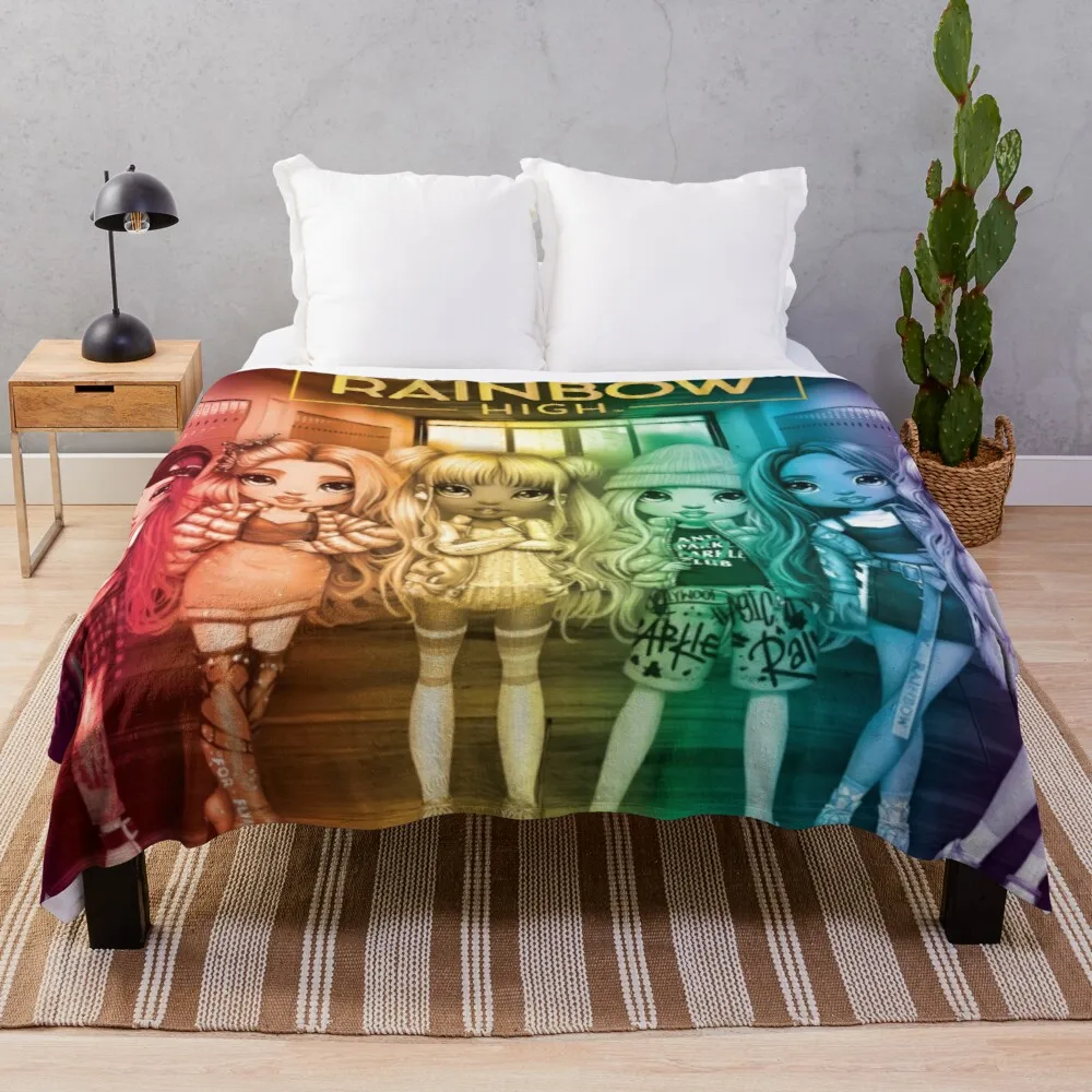 

Rainbow High Group Artwork Throw Blanket Fur Throw Blanket