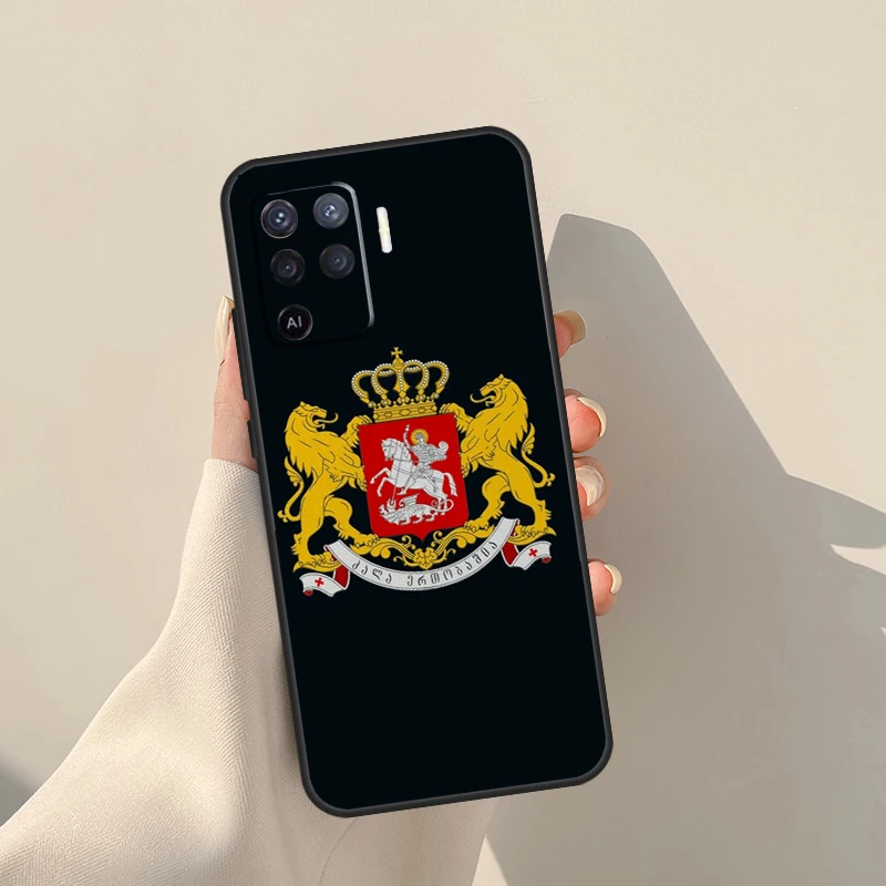 Фото Чехол с флагом Грузии для Oppo A94 A74 A54 A60 A80 A40 A18 A38 A58 A78 A98 A96 A76 A16 A15 A17 A57 A77 A5 Pro №4