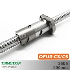 Шариковый винт TBI Motion с двойной гайкой C3 C5, шариковый винт 1605 600 мм DFU1605 OFU1605, шариковая гайка, анти-обратная ресница, высокоточные детали с ЧПУ, шлифовка