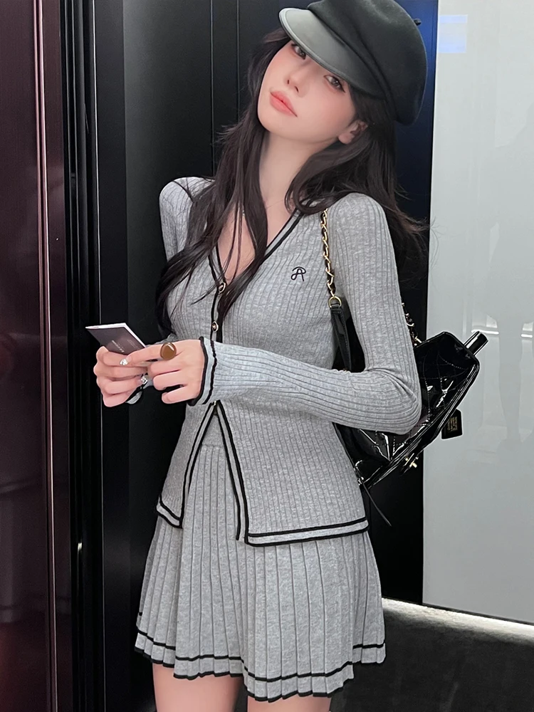 Высококачественный женский осенне-зимний вязаный шерстяной кардиган с длинным