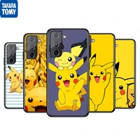 cute anime pikachu baby for samsung galaxy s22 s21 s20 ultra plus pro s10 s9 s8 s7 4g 5g soft black phone case funda coque cover