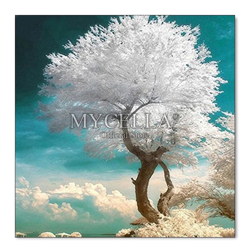 

Пейзаж полная вышивка снежное дерево 5D Diy алмазная живопись по номерам ювелирные изделия вышивка крестиком Мозаика подарок pintura de diamante art