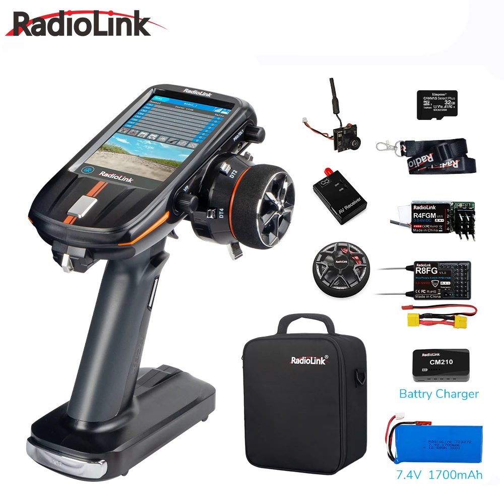 

Radiolink RC8X 2.4G 8 Channels RC Radio Transmitter Receiver, Touch Screen FPV Controller for Crawler Drifting Boat Radio link