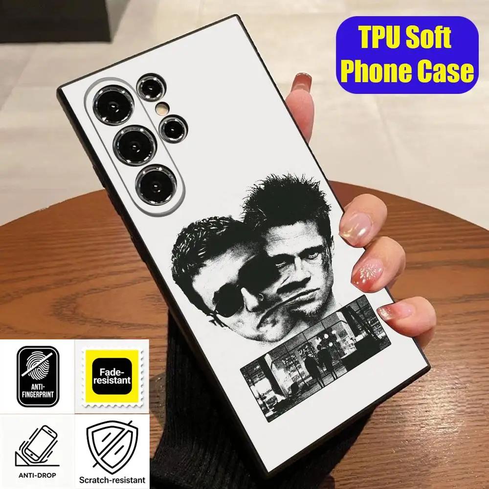 Фото Чехол для телефона F-FIGHT Tyler Durden C-CLUB для Samsung S26, S24, S22, S25, S23, S30, S21, Ultra, Plus, Fe, Lite, силиконовый чехол №5