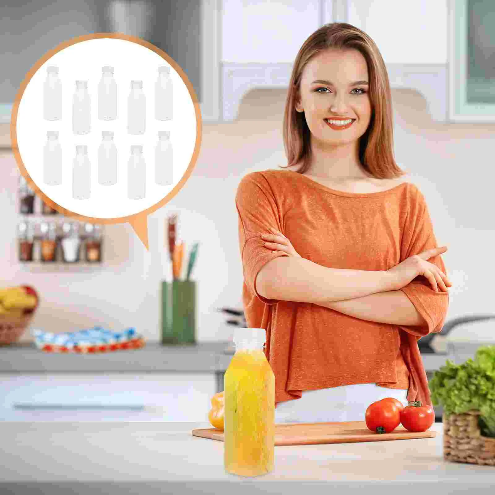 

20pcs 350ml Bottles Storage Bottles Beverage Bottles (Transparent)