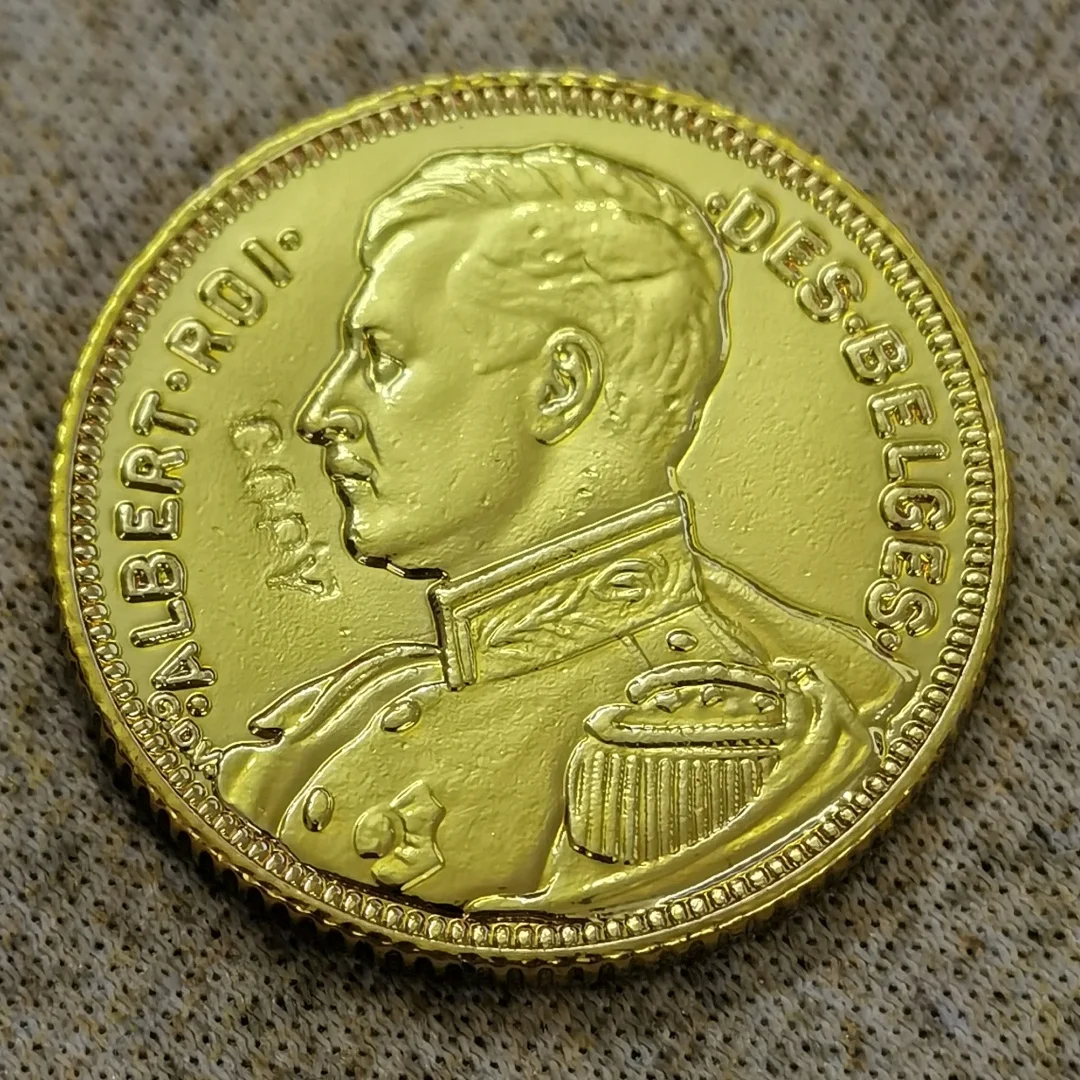 

Реплика монеты Бельгия 20 франков 1914 года из меди