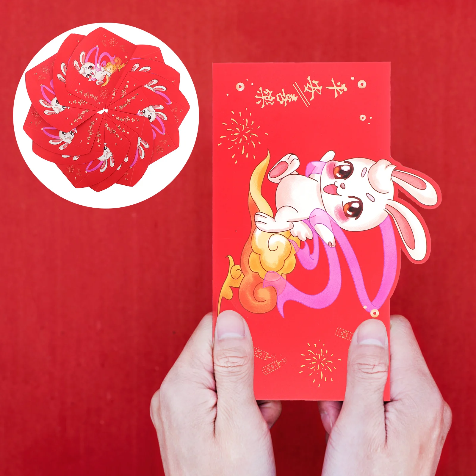 

Red Year Rabbit Envelopes Envelope Packet Packets Cash Bao Hong New 2023 Money Pocket Envelops Suppliesluck Zodiac Party