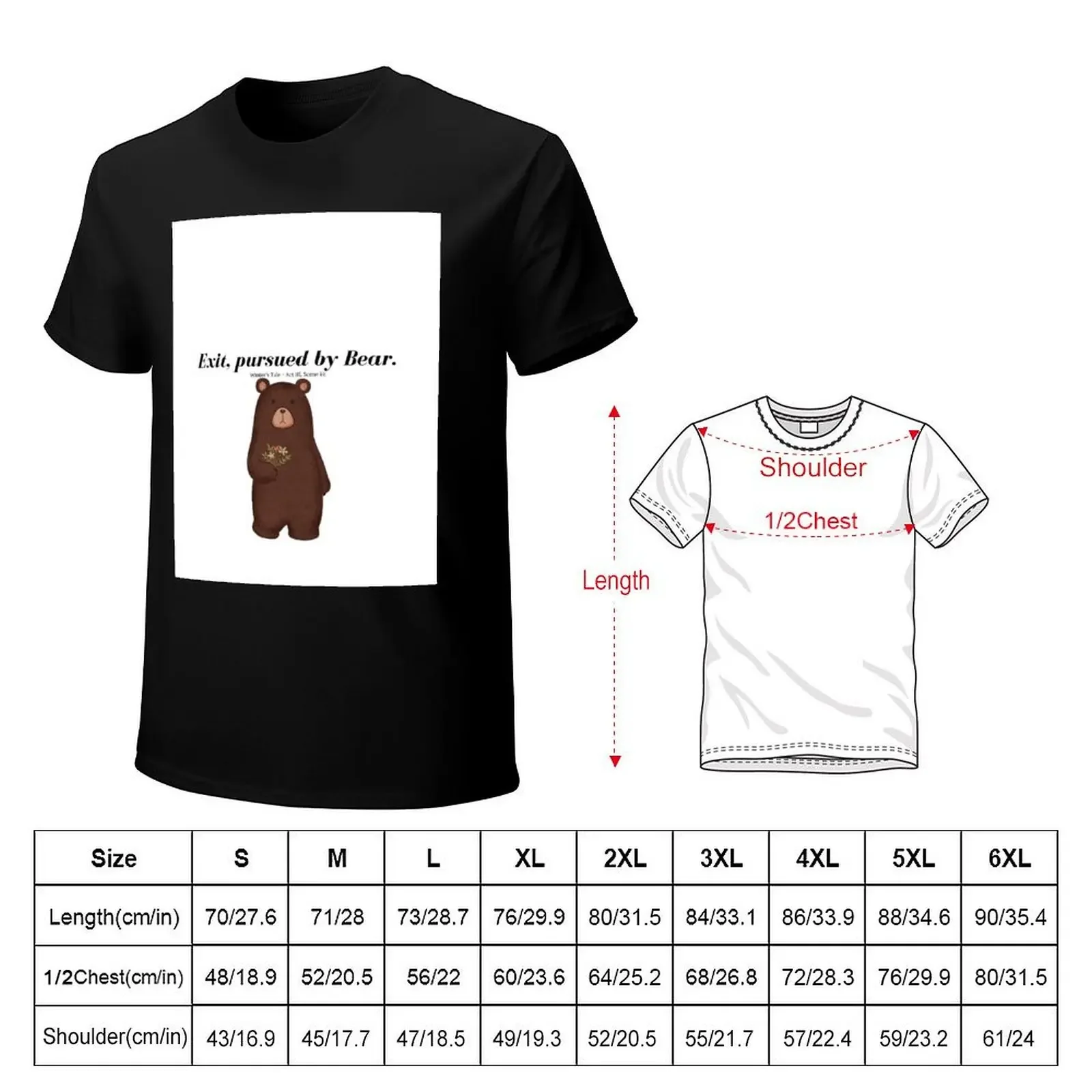 Футболка Pursued By Bear рубашки с изображением аниме футболки рисунком мужские