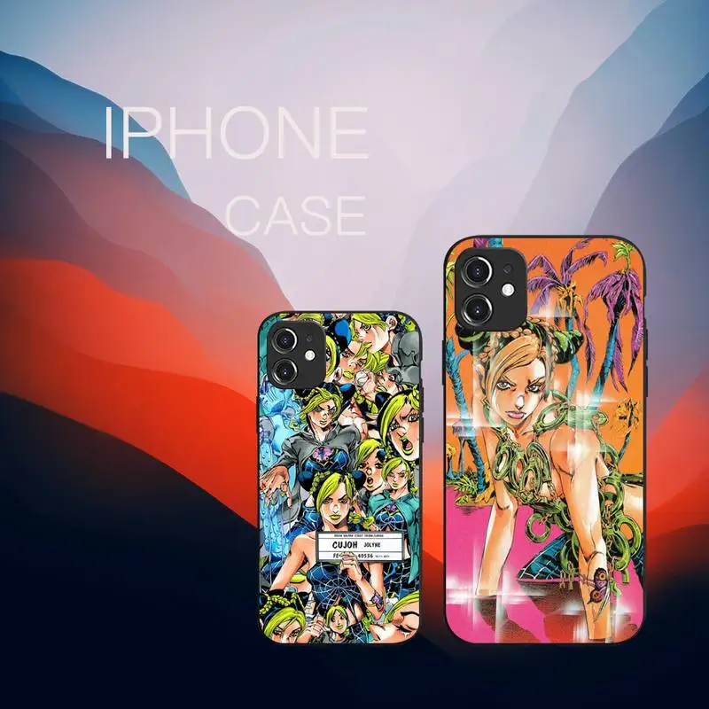 

JOJO Jolyne Cujoh anime Phone Case For iphone 12 11 13 7 8 6 s plus x xs xr pro max mini shell