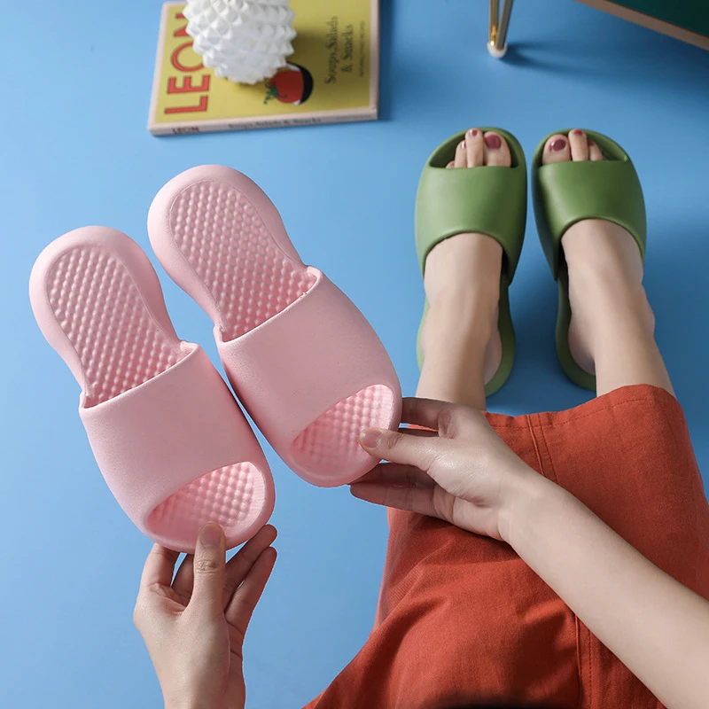 Home Slippers Cloud Platform Women Summer Beach Slides Indoor Non Slip Eva Sandals Men Male Ladies Shoes Female House Flip Flops