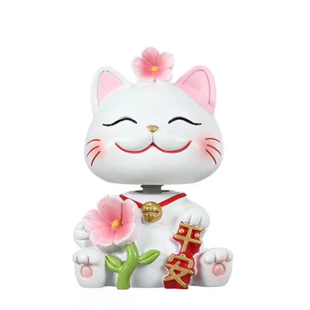 Потрясающая голова Lucky Cat украшение для автомобиля размахивающаяся рука Сакура