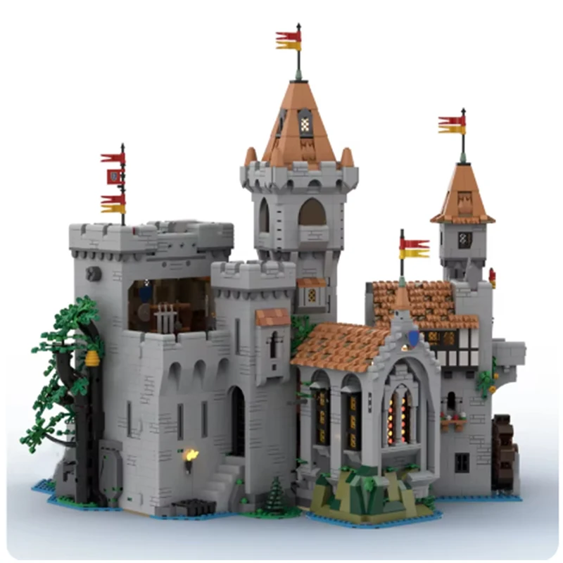 Средневековый замок мелких частиц MOC- 160407 Дом строительная серия сборка