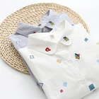 Рубашка женская демисезонная с вышивкой и длинными рукавами