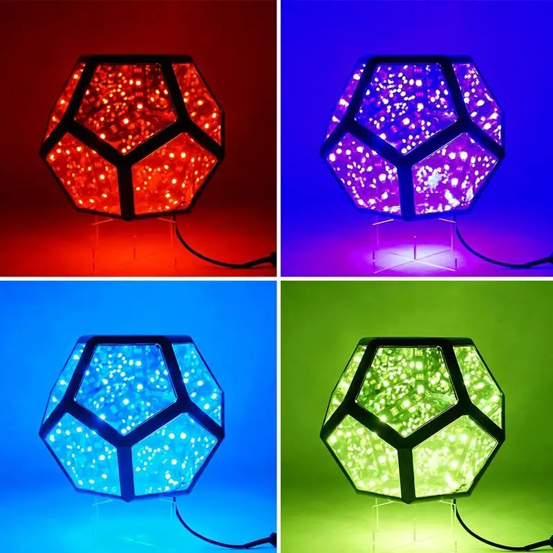 

Креативный бесконечный додекадрон, Цветной Художественный светильник, изысканные украшения, декоративная лампа с USB-зарядкой, Фантастичес...