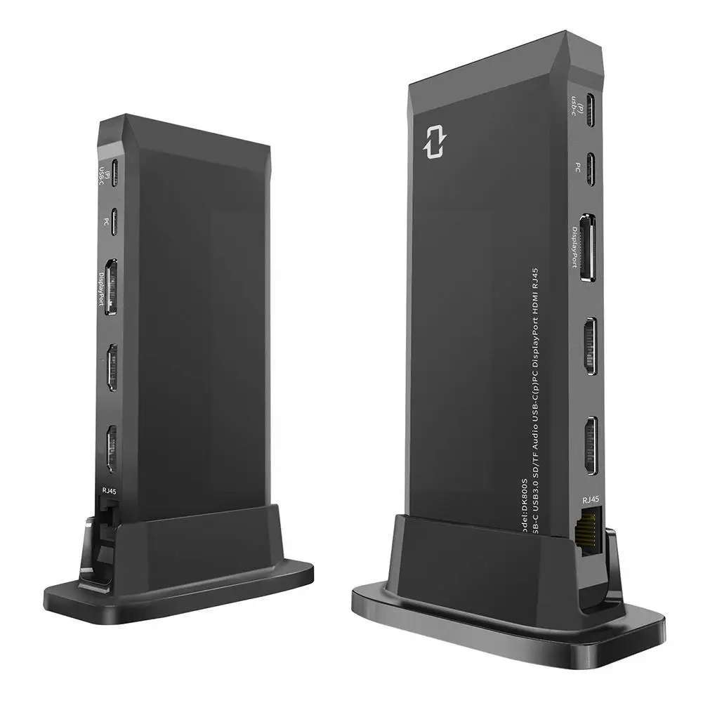 

Notebook Vertical Docking Station Thirteen In One Type-c Dual HDMI Compatible Adapter Hub Multi-function DP To B8V5