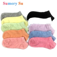 10 pairslot socks women cute ankle casual short running outdoor travel cotton colorful breathable sock girl 10 colors wholesell