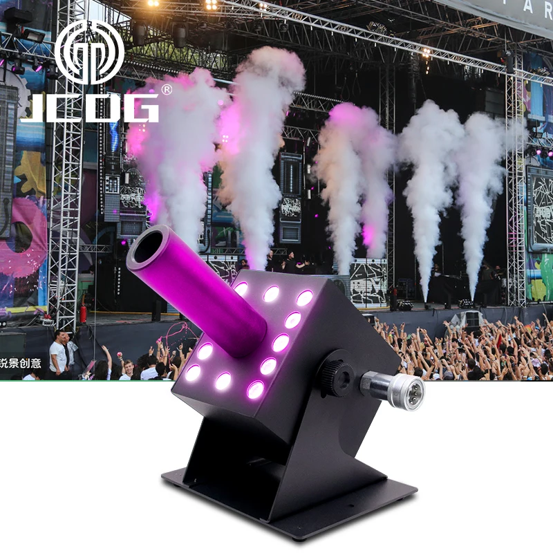 

JCDG Factory Outlet Milky White Column 12x3w RGB 3IN1 Easy Angle LED Co2 Jet Machine DMX For DJ Disco Party Stage Smoke Machine