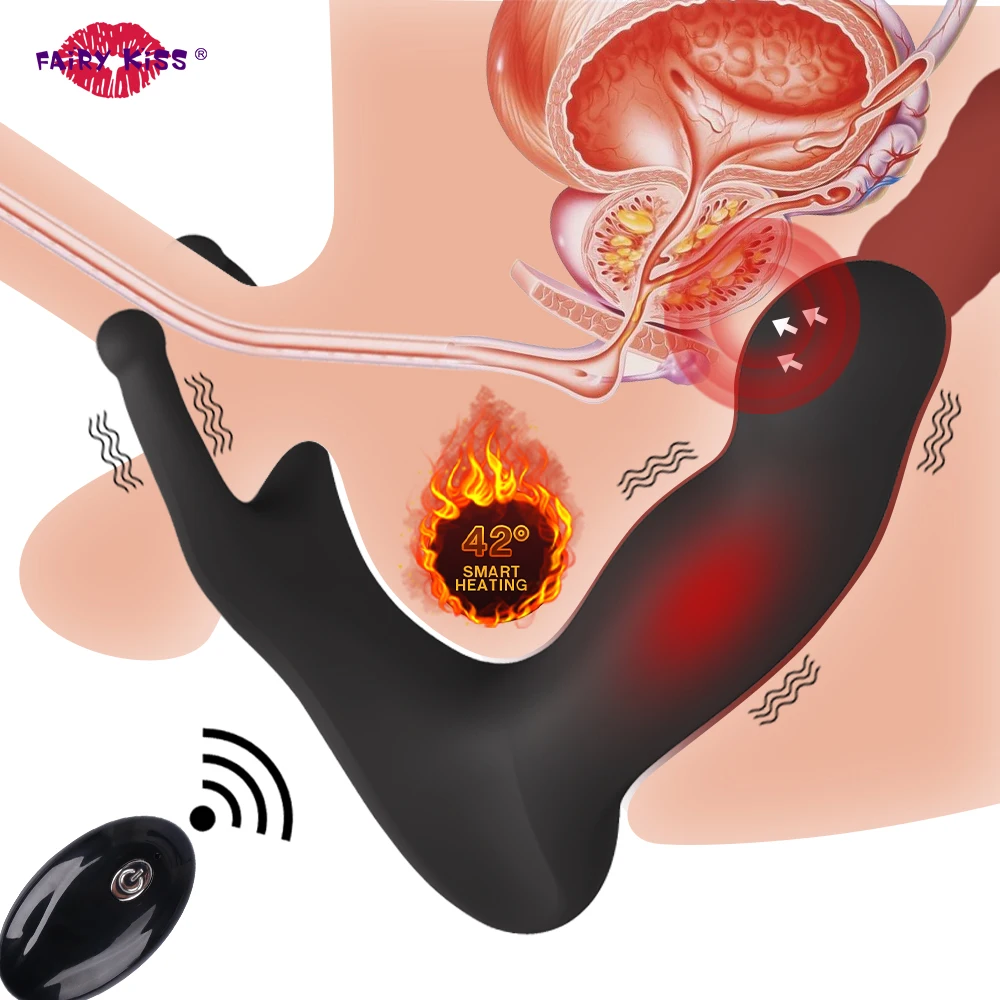 Массажер простаты с дистанционным подогревом вибратор секс-игрушки для мужчин