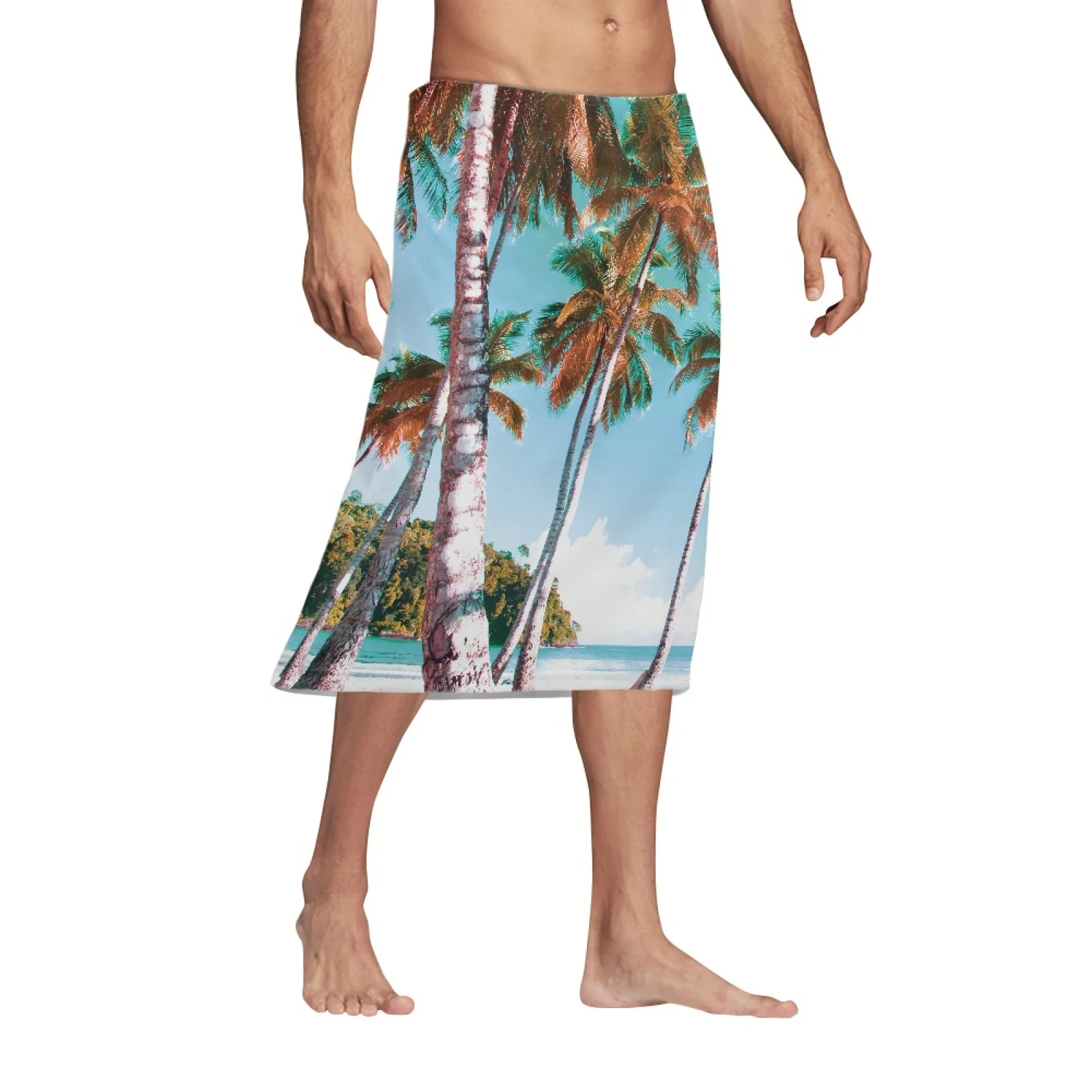 

Polynesian Tribal Tongan Totem Tattoo Tonga Prints Summer Men Ventilate Holiday Beach Party Skirt Men Handsome Streetwear Skirt