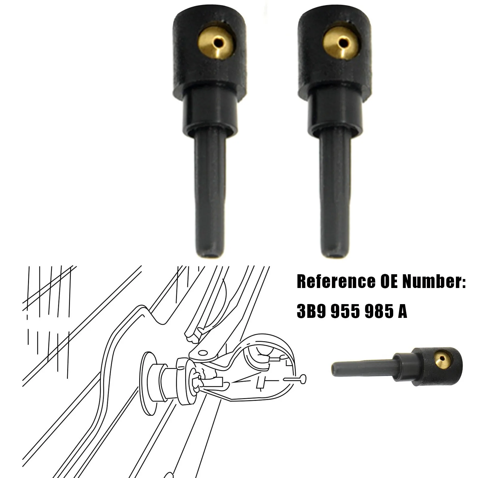 

Форсунка омывателя заднего стеклоочистителя 3B9955985A 3B9 955 985 A для BMW Mini R50 R53 1 серии E87 для Honda Civic для Mercedes W169 W245