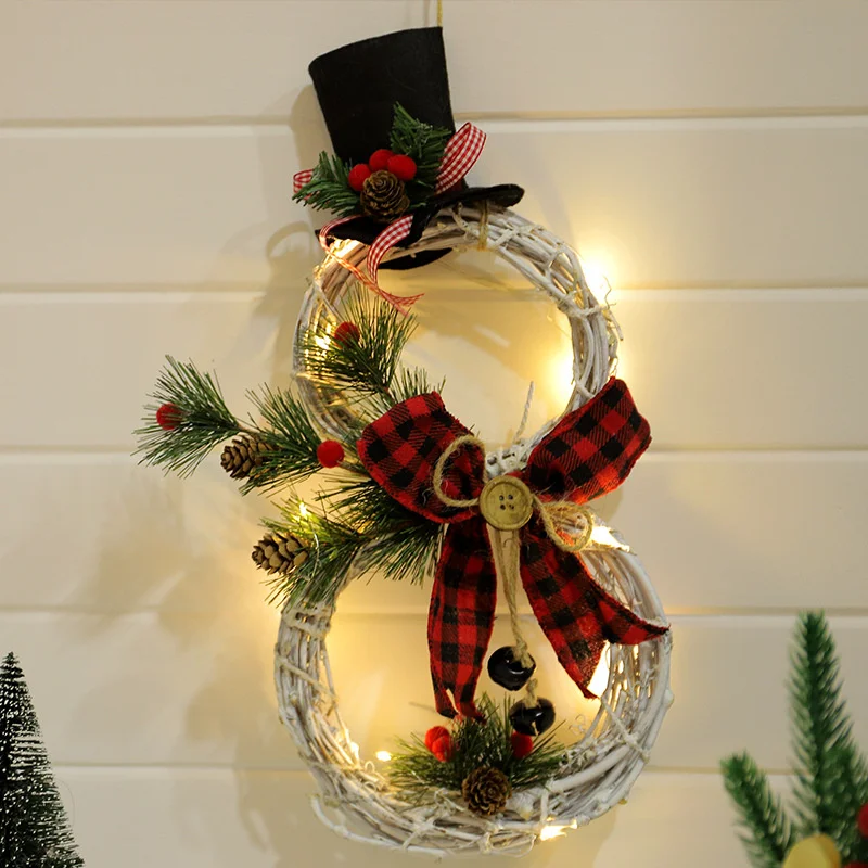 

Рождественская светодиодная гирлянда, украшения, подвесные украшения для дома, Рождество 2021, настенные украшения для дверей вечерние, гирл...